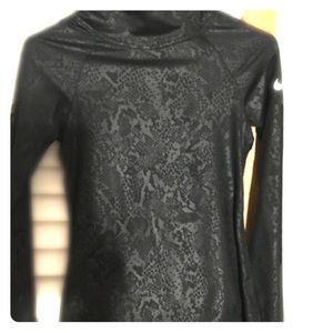 Nike Pro Dry-Fit Black 1/4 zip running pullover.